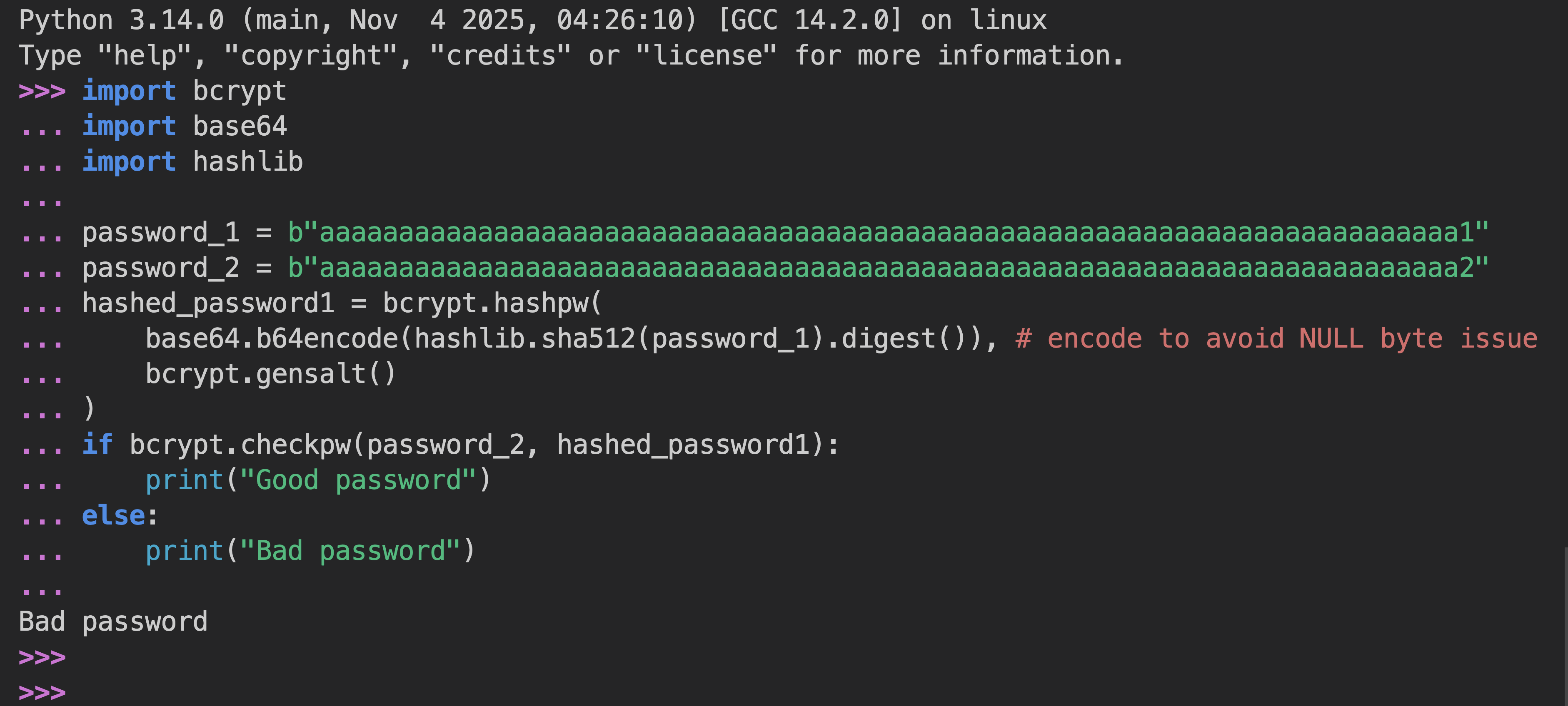 Hash with SHA-512 before bcrypt